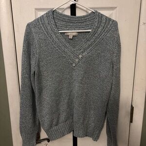 Carolyn Taylor Women's V-Neck Sweater in Gray